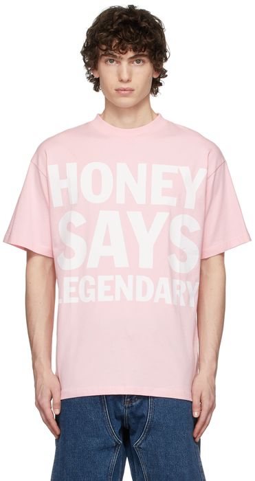Honey Fucking Dijon Pink Cotton 'Honey Says Legendary' T-Shirt