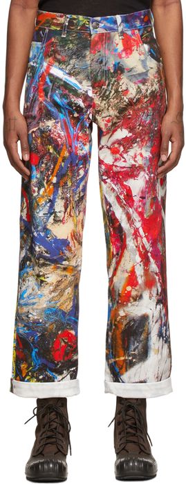 Charles Jeffrey Loverboy Multicolor Art Denim Jeans