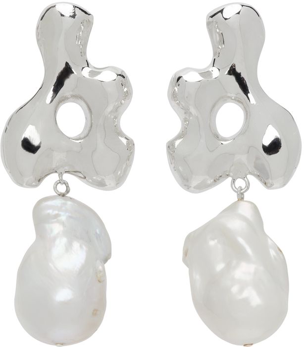 AGMES Silver Simone Bodmer Turner Edition Pearl Baroque Earrings