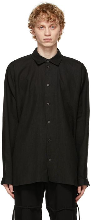 Jan-Jan Van Essche Black Wide Fit Shirt