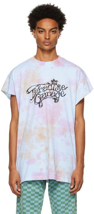 Honey Fucking Dijon Pink & Blue Tie-Dye 'Paradise Garage' T-Shirt