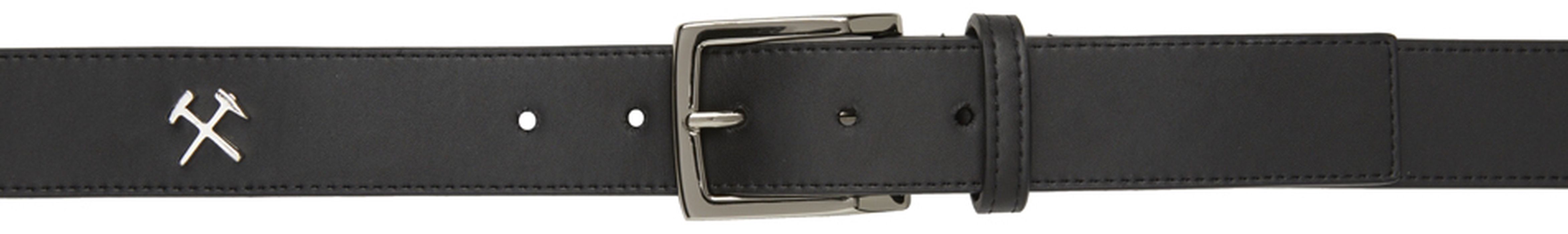 GmbH Black Faux-Leather Larger Belt