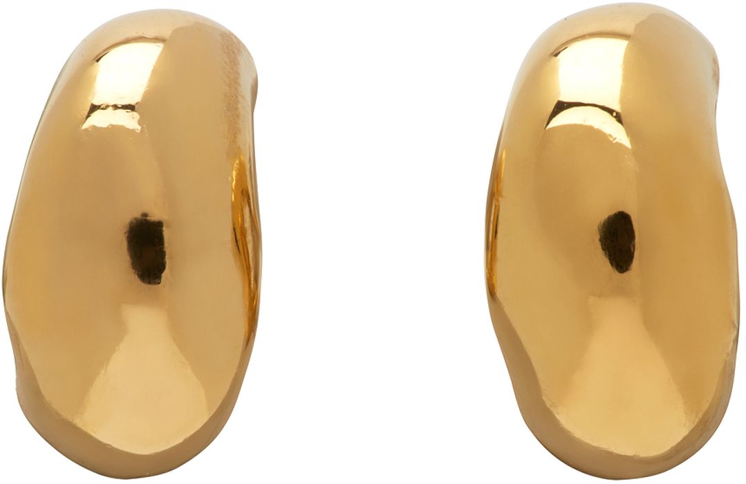 AGMES Gold Mini Dahlia Huggie Hoop Earrings