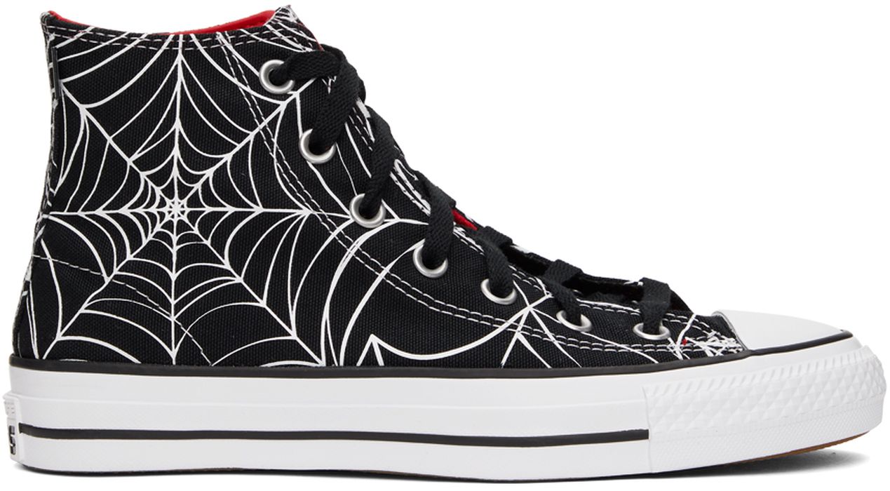 Converse Black & White Roll Up CTAS Pro Hi Sneakers
