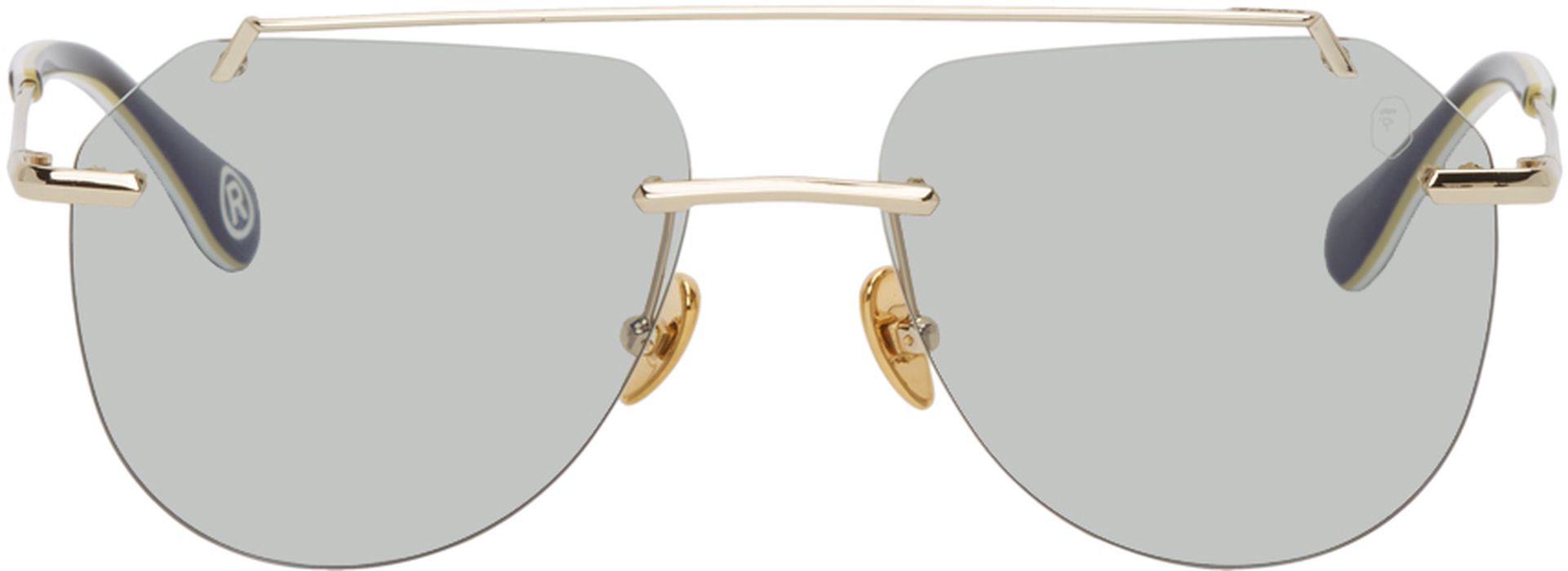 BAPE Gold BS13003 Sunglasses