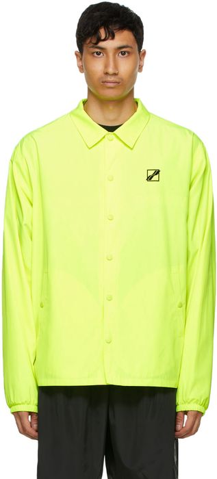 We11done Yellow Logo Basic Windbreaker Jacket