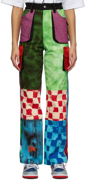 AGR Multicolor Tie-Dye Logo Cargo Pants