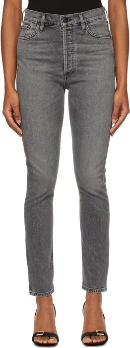 Goldsign Grey 'The High-Rise Slim' Jeans