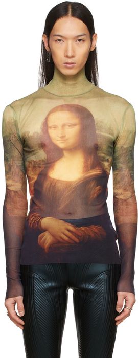 Jean Paul Gaultier Green 'The Mona Lisa' Turtleneck