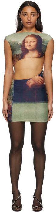 Jean Paul Gaultier Multicolor Mona Lisa Dress
