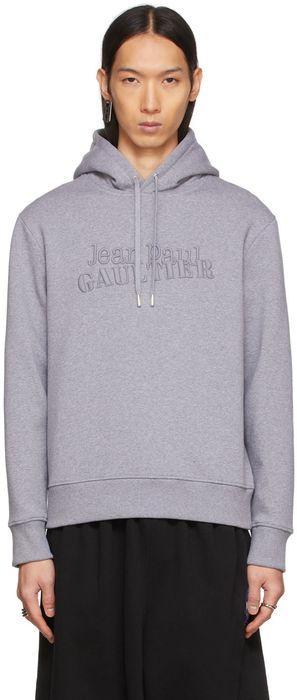 Jean Paul Gaultier Grey Oversized Logo Hoodie