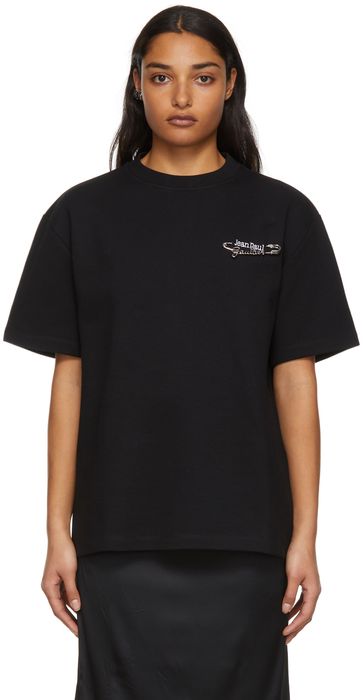 Jean Paul Gaultier Black Logo Brooch T-Shirt