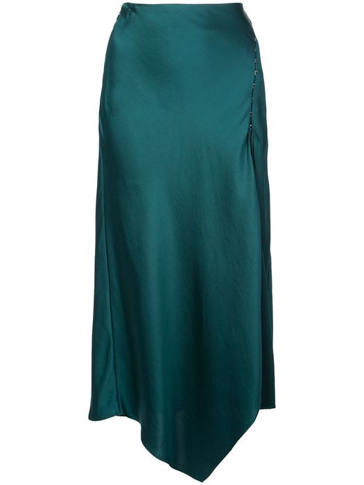Jonathan Simkhai asymmetric midi skirt - Green