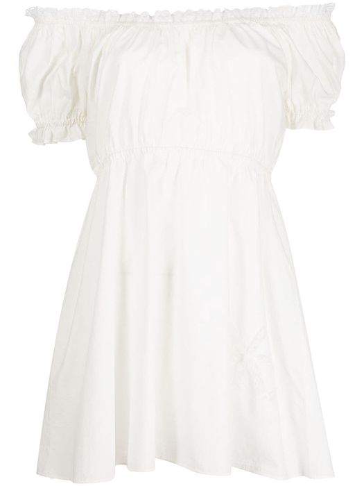 Morgan Lane Ava ruched dress - White