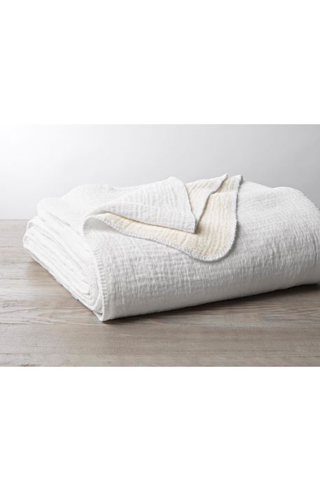 Coyuchi Cozy Organic Cotton Blanket in Alpine White