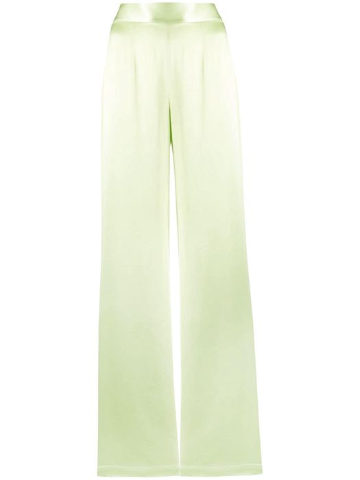 Galvan high-waisted wide-leg trousers - Green