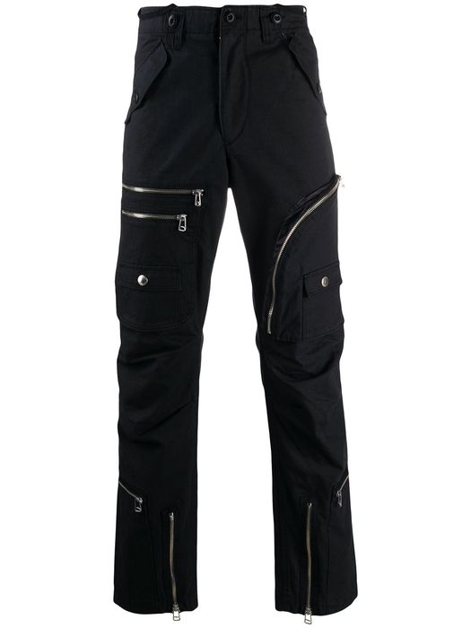 Facetasm loose fit biker trousers - Black