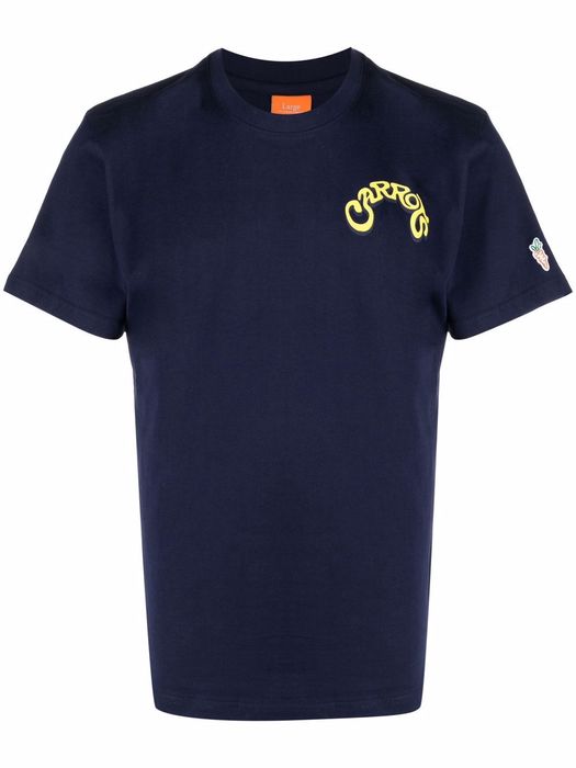 Carrots logo-print cotton T-shirt - Blue