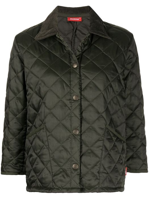 Denimist collared quilted jacket - Green