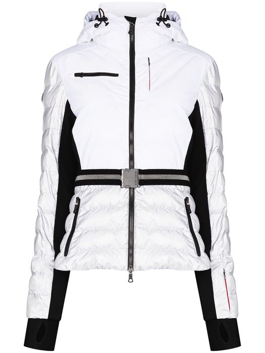 Erin Snow Kat panelled puffer jacket - White