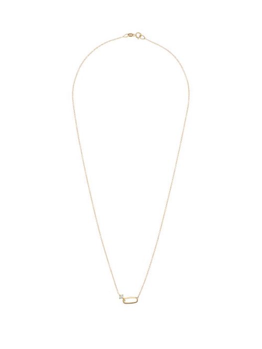 Lizzie Mandler - Diamond & 18kt Gold Pendant Necklace - Womens - Yellow Gold
