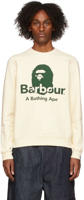 BAPE Beige Barbour Edition Sweatshirt