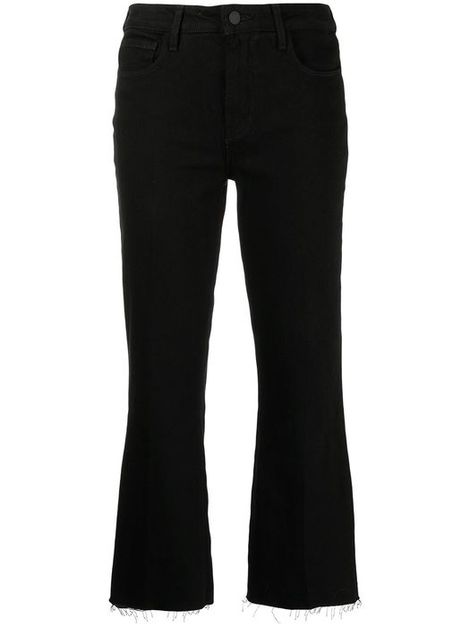 L'Agence cropped straight-leg trousers - Black
