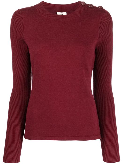 L'Agence crew neck long-sleeved T-shirt - Red