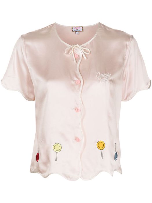 Morgan Lane Beatrice pajama top - GUMDROP PINK