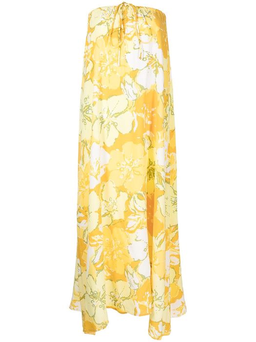 Faithfull the Brand Asturias floral-print midi dress - Yellow