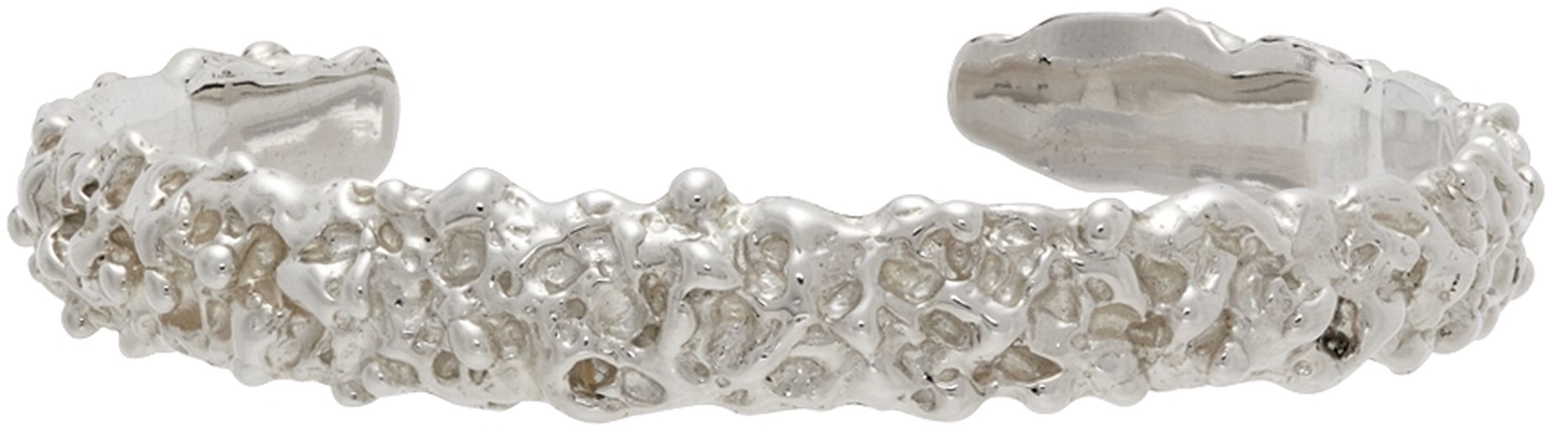 Faris SSENSE Exclusive Silver Roca Cuff Bracelet