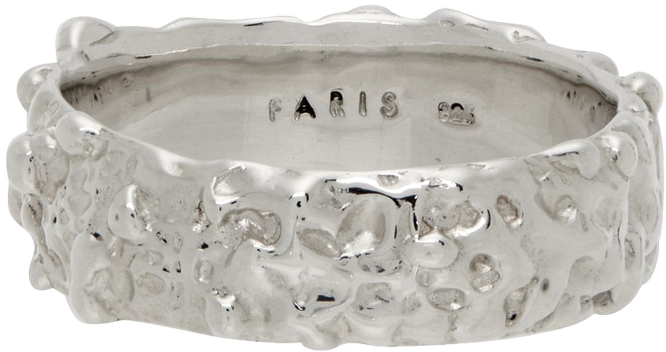 Faris SSENSE Exclusive Silver Roca Slim Ring