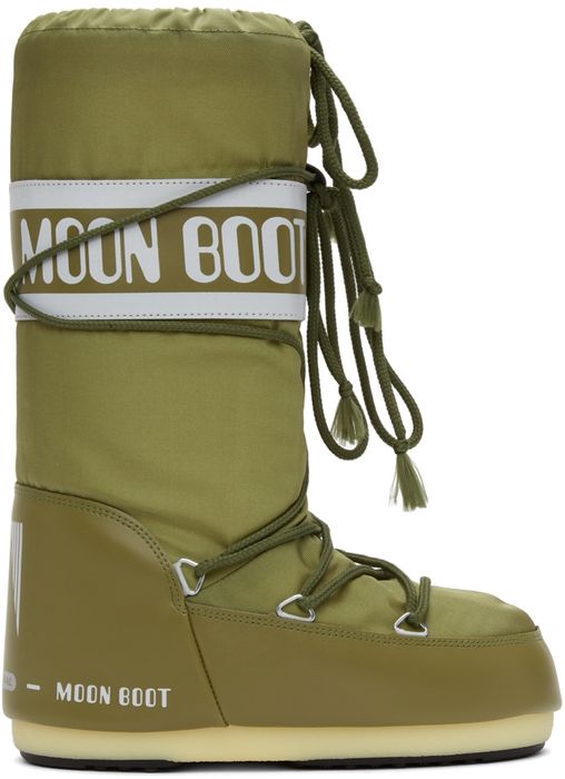 Moon Boot Khaki Nylon Icon Boots