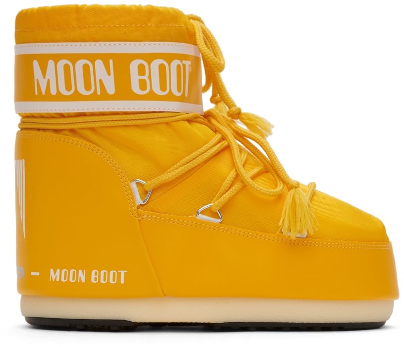 Moon Boot Yellow Nylon Icon Low 2 Boots