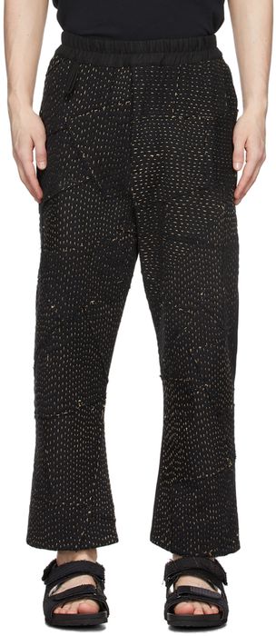 By Walid Black Cropped Gerald Trousers
