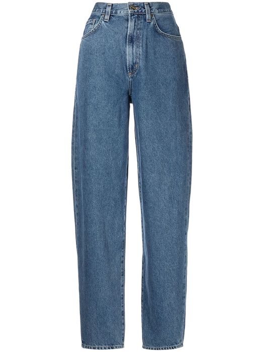 GOLDSIGN high-waisted tapered jeans - Blue