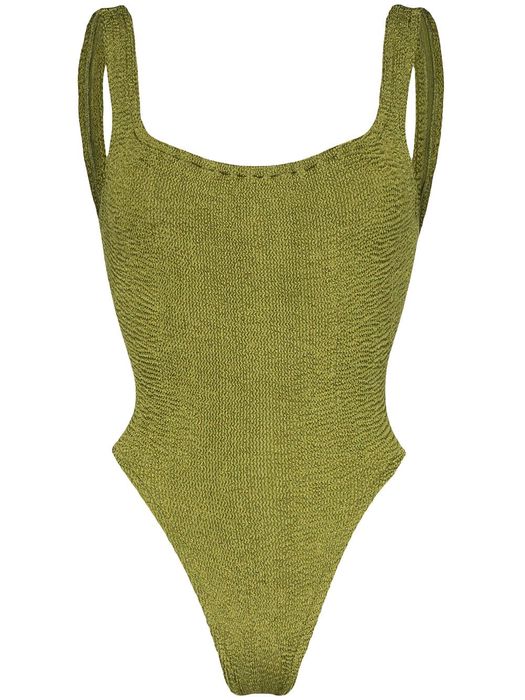Hunza G Classic Square Neck swimsuit - Green