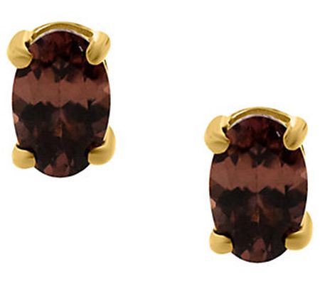 1.15 cttw Mocha Zircon Earrings, 18K Gold P lat ed