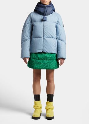 1 Moncler JW Anderson Whinfell Padded Denim Jacket