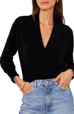 1.STATE Cross Front Sweater in Rich Black