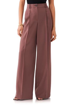1.STATE Front Pleat High Waist Wide Leg Pants in Peppercorn