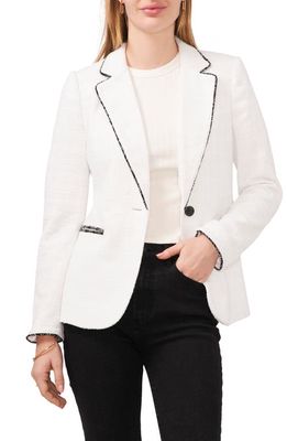 1.STATE One-Button Tweed Blazer in Bright White