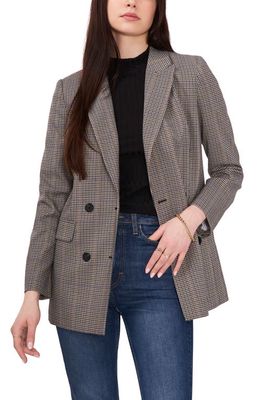 1.STATE Plaid Double Breasted Blazer in Country Plaid