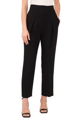 1.STATE Pleated High Waist Ankle Pants in Rich Black