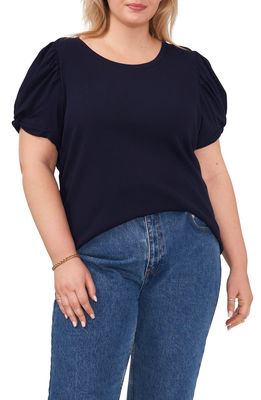 1.STATE Puff Sleeve Top in Classic Navy