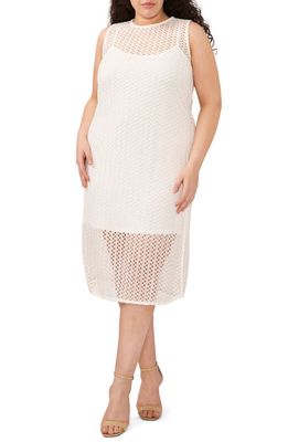 1.STATE Sleeveless Open Stitch Dress in New Ivory