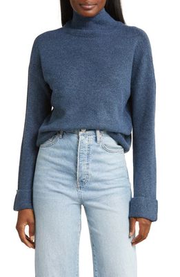 1.STATE Sleeveless Pointelle Sweater in Steel Blue