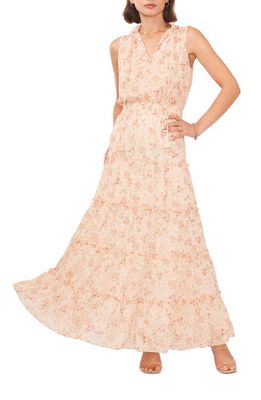 1.STATE Sleeveless Tiered Maxi Dress in Petal Pink