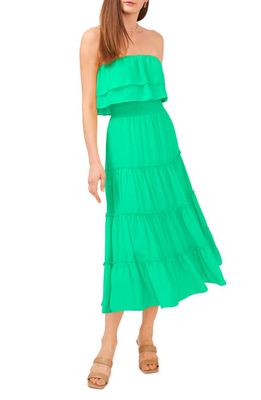 1.STATE Strapless Maxi Dress in Vivid Green