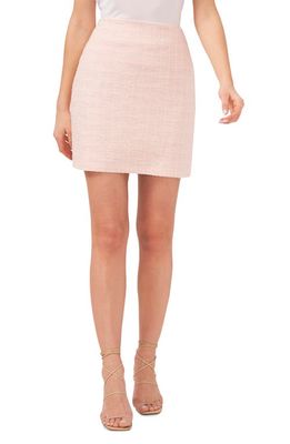 1.STATE Tweed Miniskirt in Pink Cloud